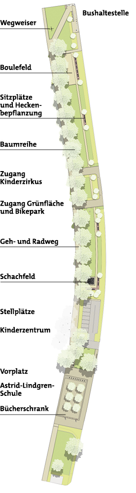 Lageplan der Platenstrasse, © Grünflächenamt